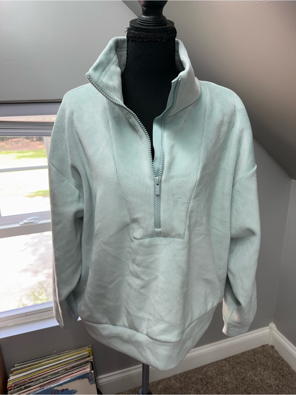 all in motion light blue Half-Zip Pullover Sweater